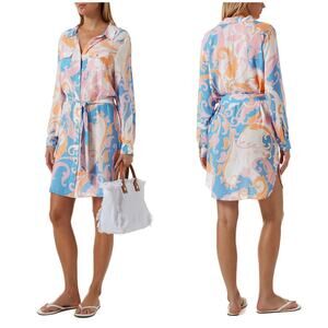 NEW Melissa Odabash Veronica Baroque Shirt Dress